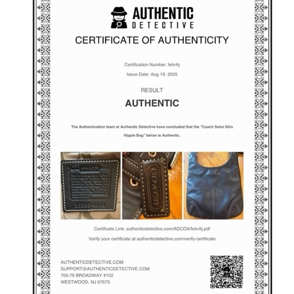 Coach Vintage (2003) Y2K Soho Slim Hippie Leather Crossbody NWOT W/COA - Picture 11 of 11